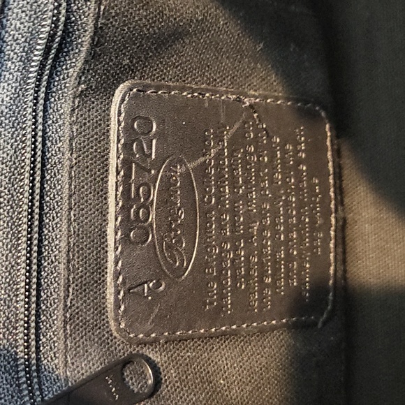 Vtg BRIGHTON Black Croc Embossed Leather Shoulder Tote Crossbody Bag - Picture 14 of 16